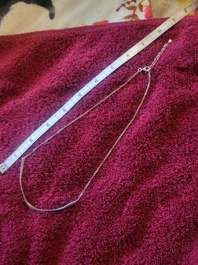 Silpada Expressions Curved Bar .925 Silver Necklace -  N2970